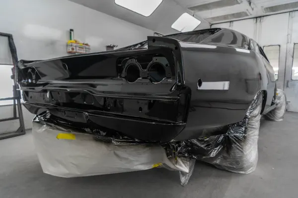Professional Black Sedan Paint Job